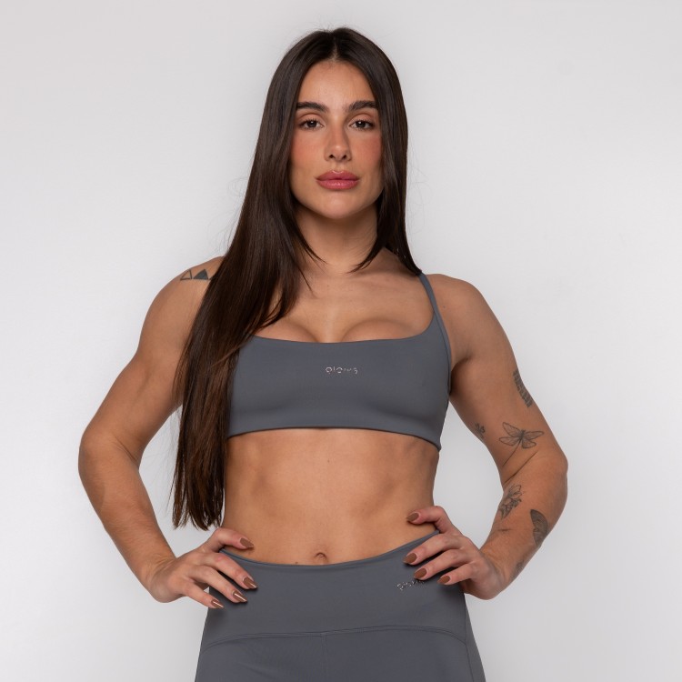 Top Bossa Com Regulagem Cinza