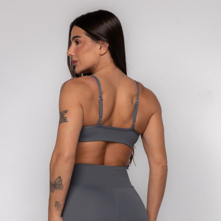 Top Bossa Com Regulagem Cinza