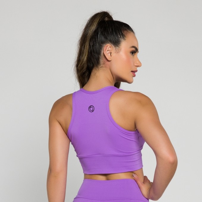 Top Mari Suplex de Poliamida Roxo
