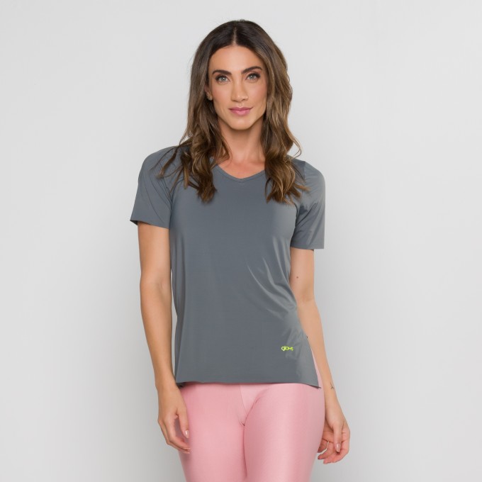 Blusa Gola V Cinza