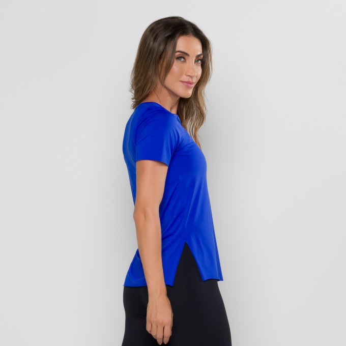 Blusa Gola V Azul Royal