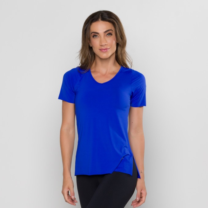 Blusa Gola V Azul Royal