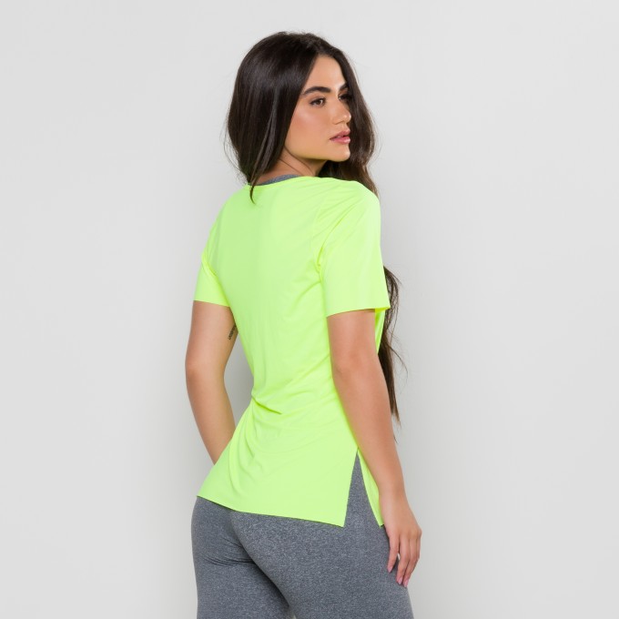 Blusa Gola V Amarelo Neon