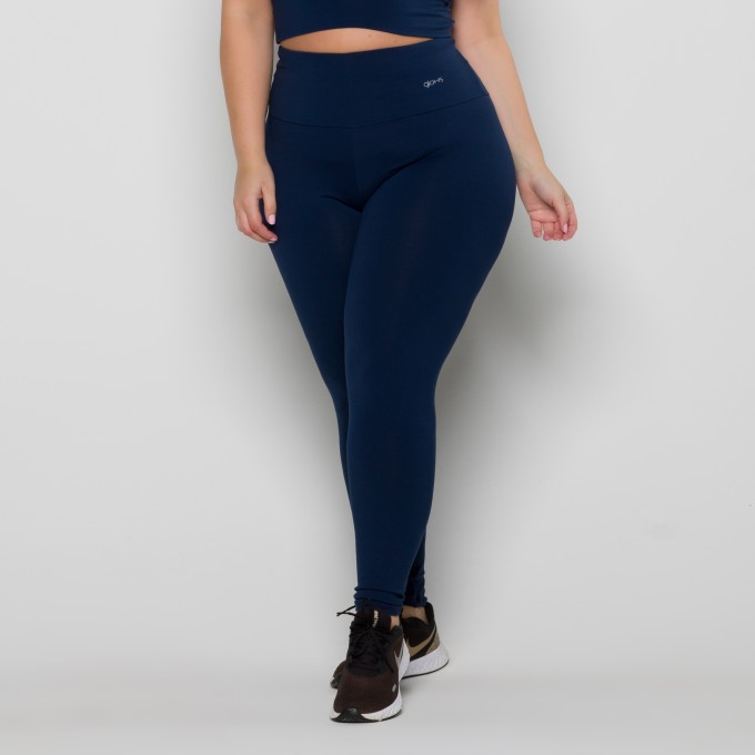 Calça Legging Plus Azul Marinho Linha Conforto