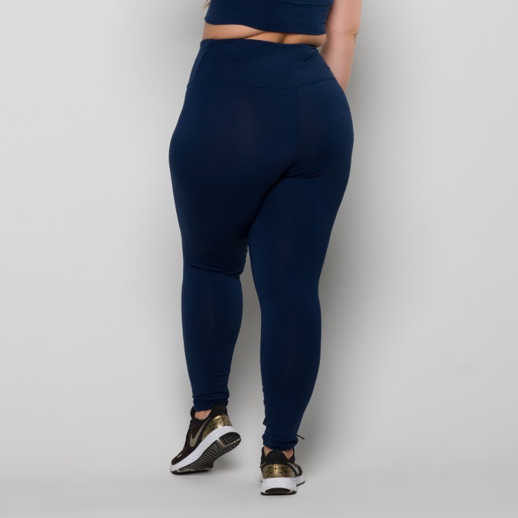 Calça Legging Plus Azul Marinho Linha Conforto