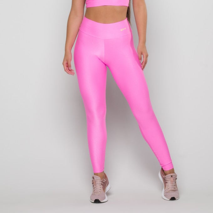 Calça Legging Mini Canelado Rosa