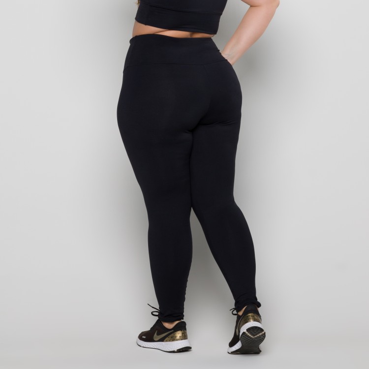 Calça Legging Plus Preta Linha Conforto