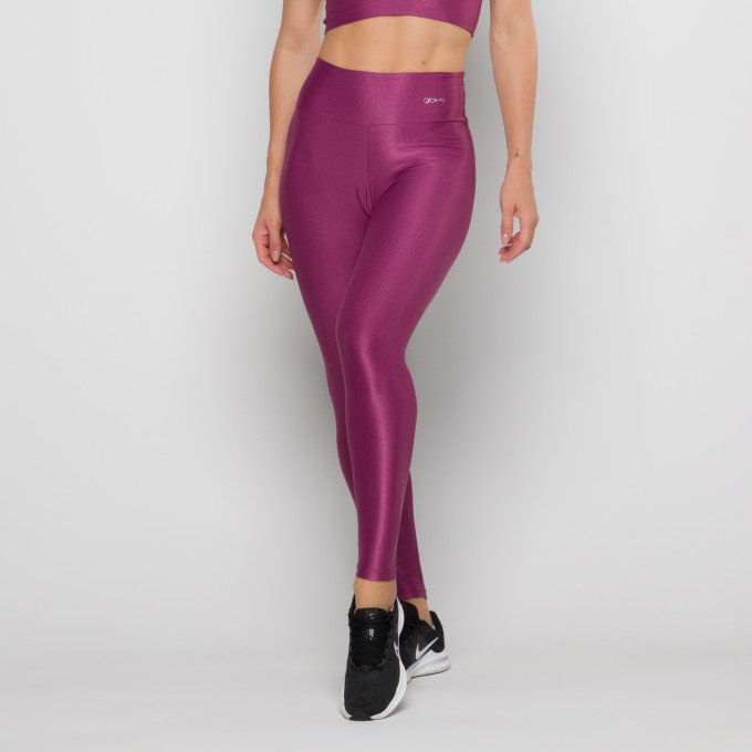 Calça Legging Mini Canelado Vinho