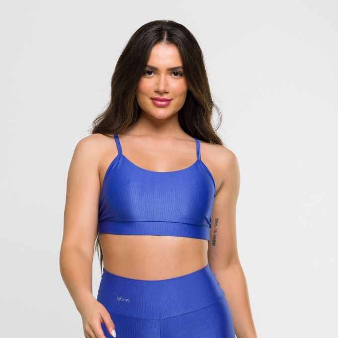 Top Trapézio Azul Índigo