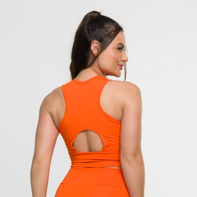 Cropped Sinergia Laranja em Suplex