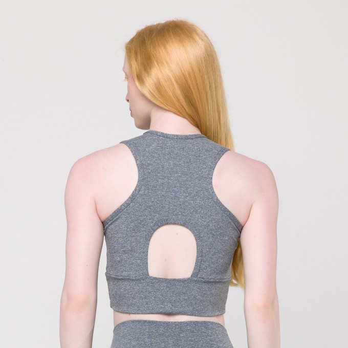 Cropped Sinergia Cinza Mescla