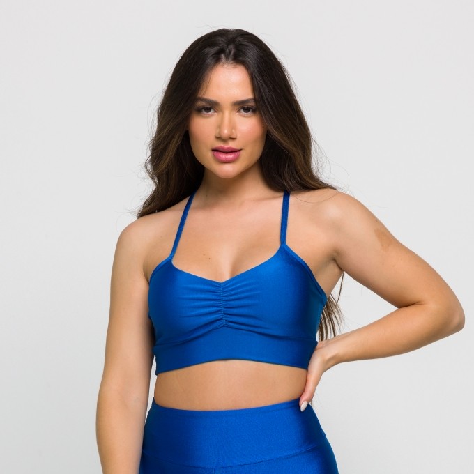 Top Glam Franzido Azul Royal