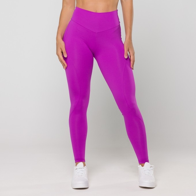 Calça Legging Oxy Fuchsia com Recortes