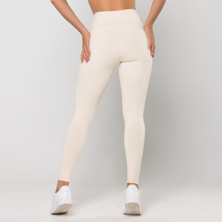 Calça Legging Oxy Off White com Recortes