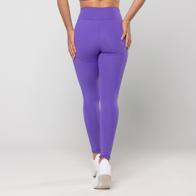 Calça Legging Oxy Roxa com Recortes