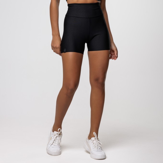 Short Aura Canelado Preto
