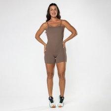 Macaquinho Fitness Shape Marrom Castanho