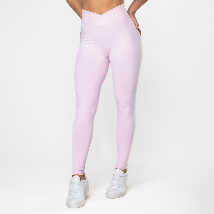 Legging Gaia Cós Cruzado Rosa Claro