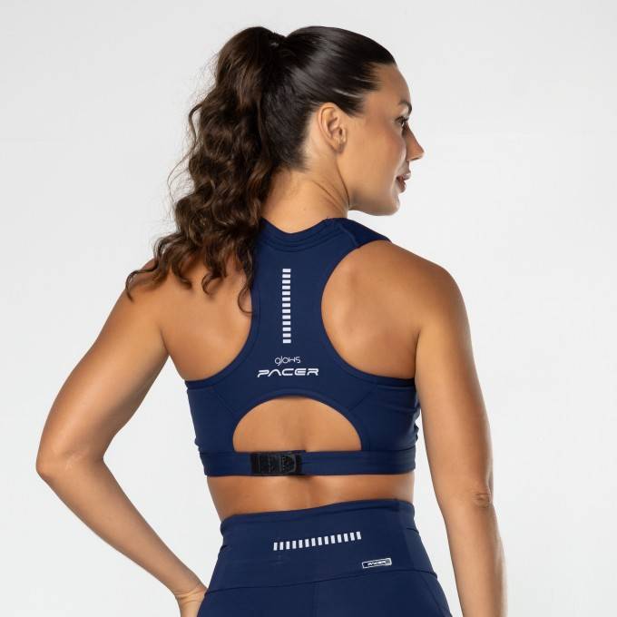 Top Pacer Antiimpacto Azul Marinho | Glows Fitness