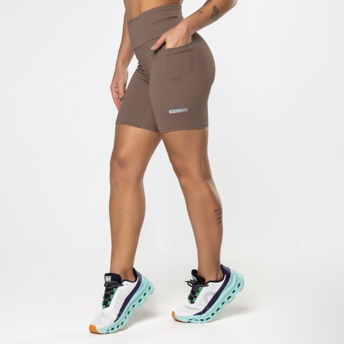 Short Pacer Multibolsos Marrom Castanho