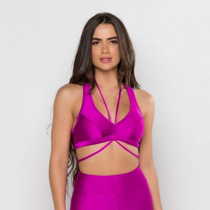 Top Glam Fuchsia com Cadarço