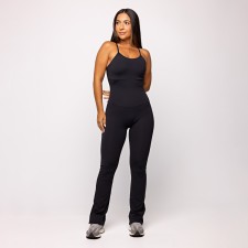 Macacão Fitness Flare Preto