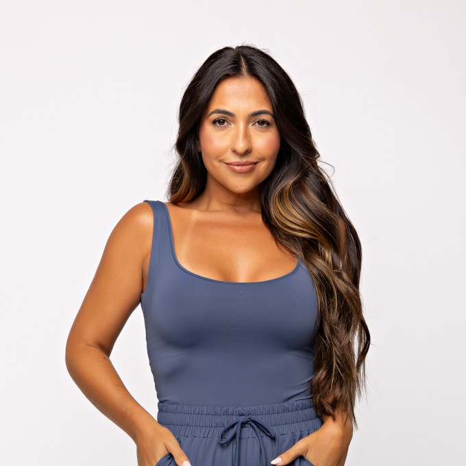 Camiseta Básica Alça Larga Azul Diesel