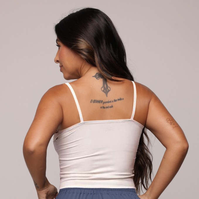 Camiseta Alça Fina Off Gelo