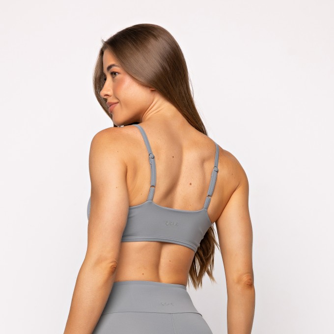 Top Flex Cinza com Alças Reguláveis