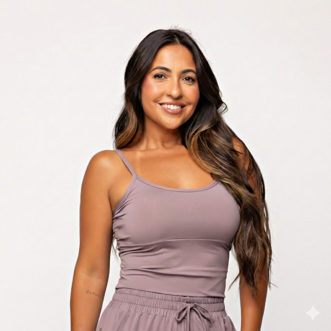 Camiseta Alça Fina Rosa Queimado