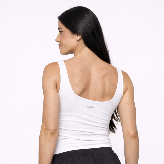 Camiseta Básica Alça Larga Branca