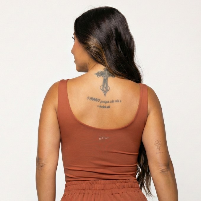 Camiseta Básica Alça Larga Bronze