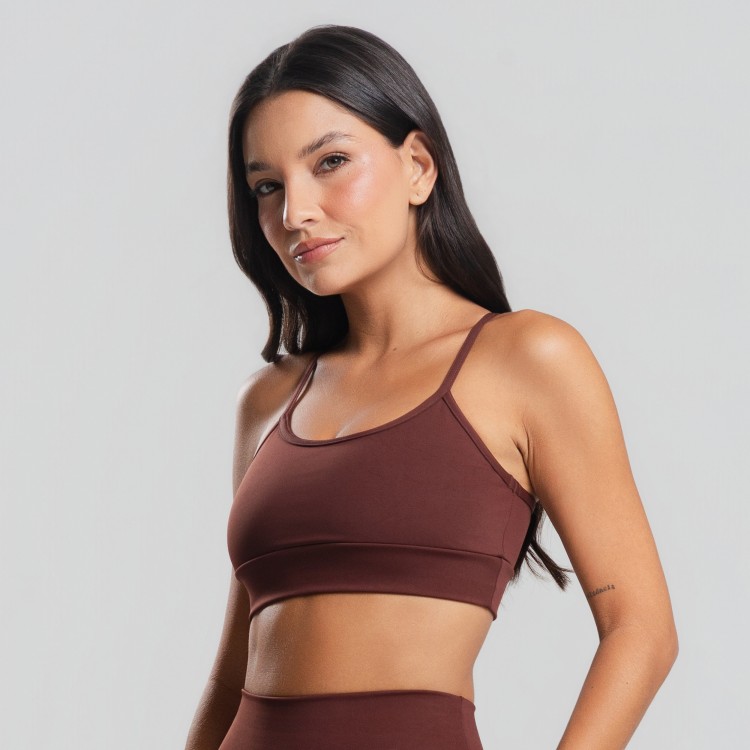 Top Básico Nadador Marrom