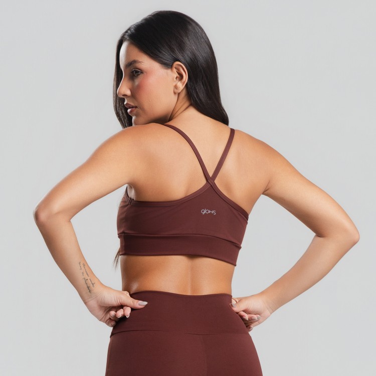 Top Básico Nadador Marrom